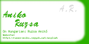 aniko ruzsa business card