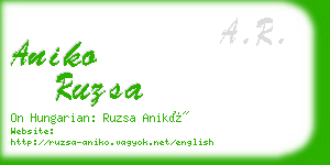 aniko ruzsa business card